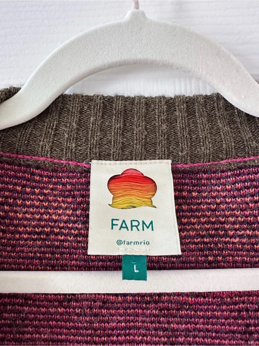 Farm Rio “Full of Hearts” Colorful Open Long Cardigan Sweater - Multicolor - Picture 4 of 5